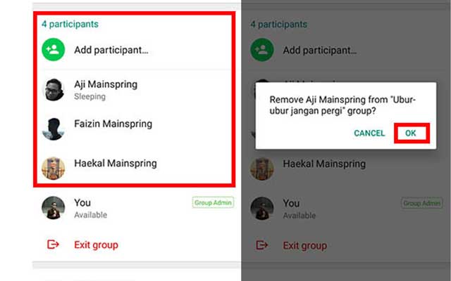 Cara Menghapus Grup di WA
